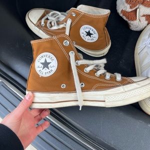 Custom Brown Converse High-tops